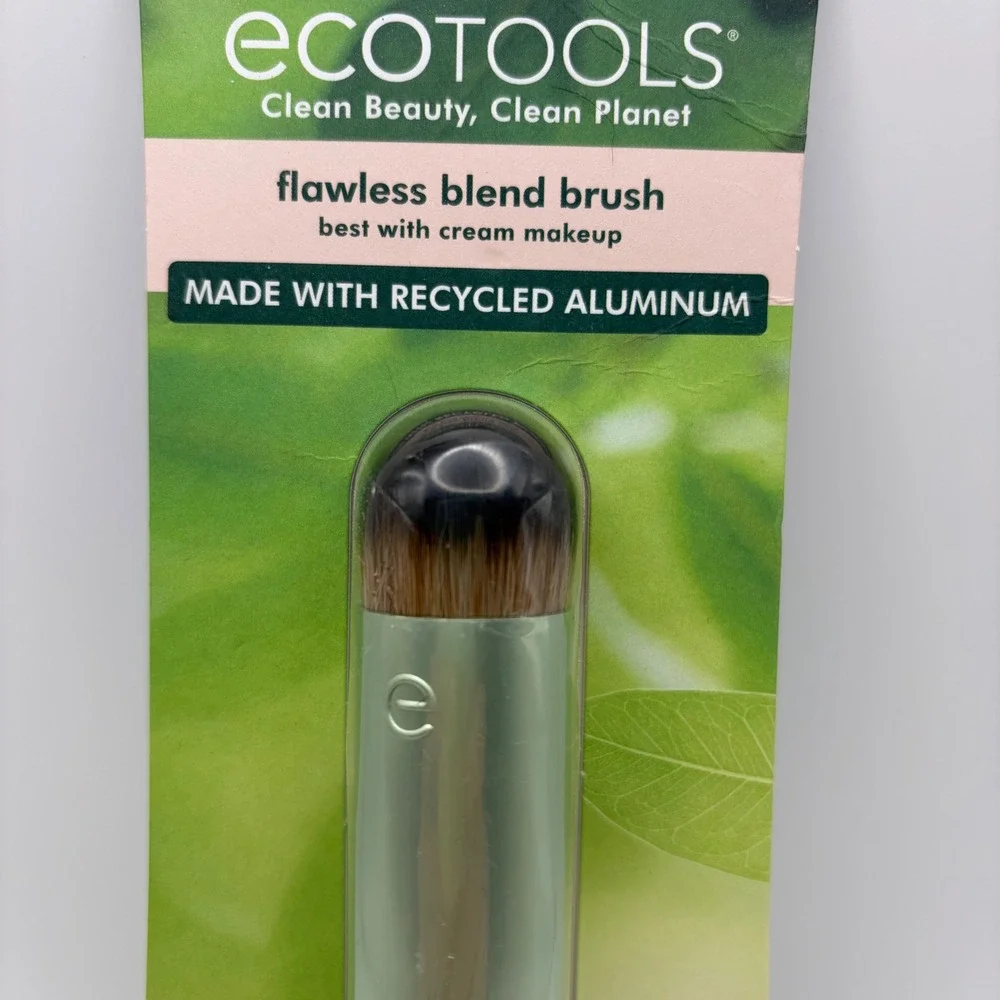 EcoTools Flawless Blend Brush 3233 Cream Makeup Blending Recycled Aluminum NEW